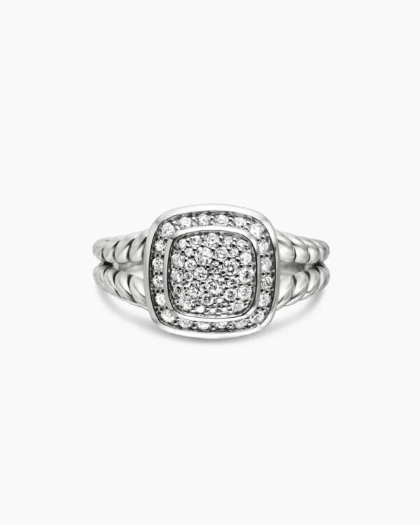 B29A9321-9AE2-8794-A37A-EF828BFBC2EF.jpg Petite Albion® Ring Sterling Silver with Pavé Diamonds - 6