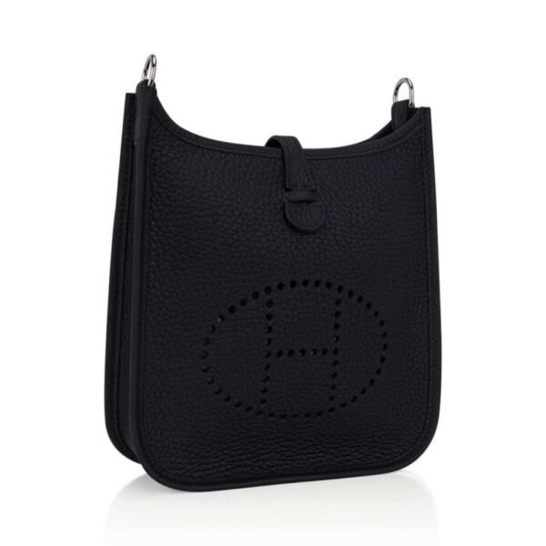 Mini Evelyne TPM Bag Black Clemence Leather with Palladium Hardware