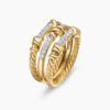 B7BE39C6-AA2D-23A8-CB2F-308A08098B4B.jpg Petite Helena Wrap Three Row Ring 18K Yellow Gold with Diamonds, - 6