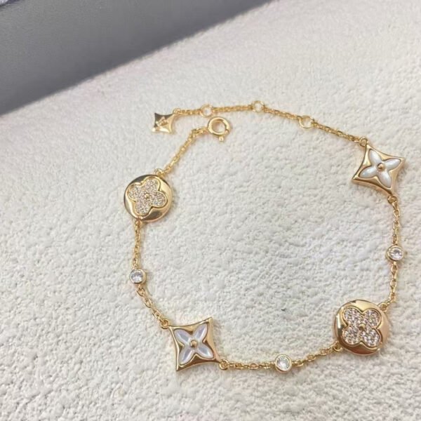 Color Blossom BB Multi-Motifs Bracelet - White gold