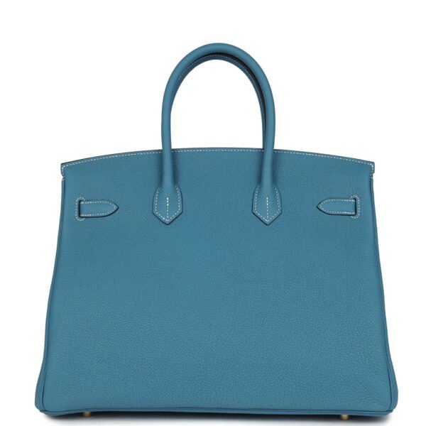 Birkin 35 Blue Jean Togo Gold Hardware