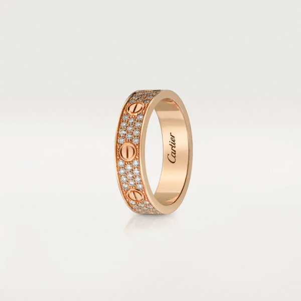LOVE WEDDING BAND, DIAMOND-PAVED