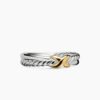 BD0961DE-0B33-D82C-55DB-9CFBC3F3225F.jpg Petite X Ring Sterling Silver with 18K Yellow Gold - 6