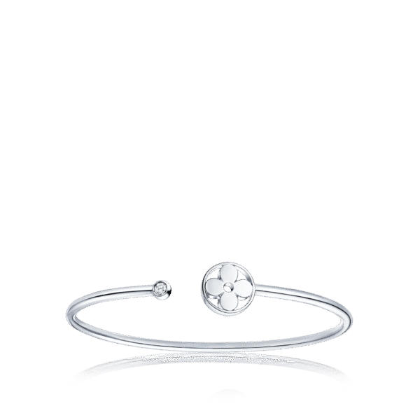 Idylle Blossom Twist Bracelet, White Gold