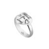 Blind For Love Heart Shape Sterling Silver Ring