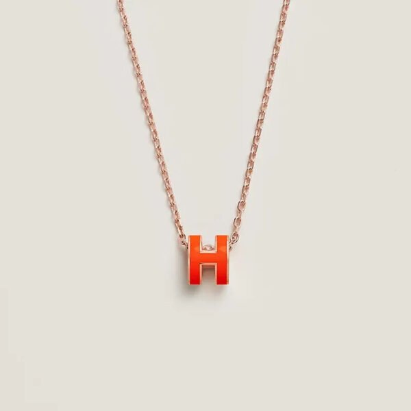 Mini Pop H pendant - Orange Soie