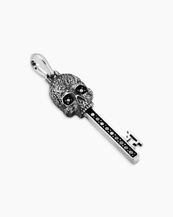 C045D83E-4704-BF4F-8B21-E007231A7B4C.jpg Memento Mori Skull Key Amulet Sterling Silver with Black Diamonds,