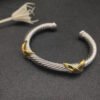 C098B182-C249-977B-CB8F-3C9F72ABB495.jpg X Classic Cable Station Bracelet Sterling Silver with 14K Yellow Gold, 7mm