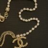 Vintage Crystal Chain Necklace Gold Plated