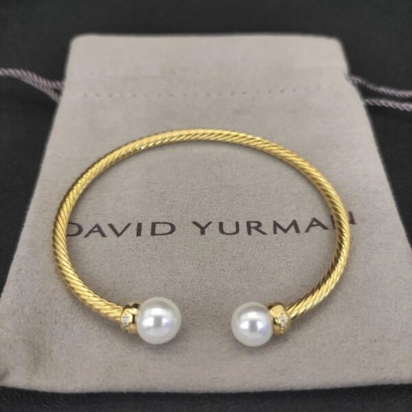 C3ECE90C-812D-EB3E-1CC4-9B1BBFA40121.jpg Solari Cablespira® Bracelet 18K Yellow Gold with Pearls and Diamonds, 3mm