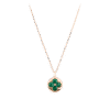 Color Blossom XL Medallion, Pink Gold, Malachite and Diamond