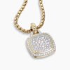Albion&reg; Pendant 18K Yellow Gold with Pave Diamonds, 14mm
