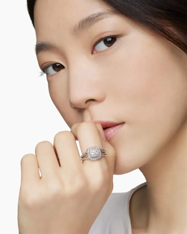 C50479C1-E5DF-12CB-216F-ADB8BA7C07BC.jpg Petite Albion® Ring Sterling Silver with Pavé Diamonds - 6
