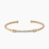 Petite Helena Cablespira Station Bracelet 18K Yellow Gold with Diamonds, 3mm