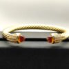 7mm Cable Bracelet with Champagne & Diamond Accents