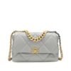 Lambskin Quilted Medium Chanel 19 Flap Dark Grey