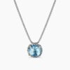 Petite Chatelaine&reg; Necklace Sterling Silver with Blue Topaz, 10mm