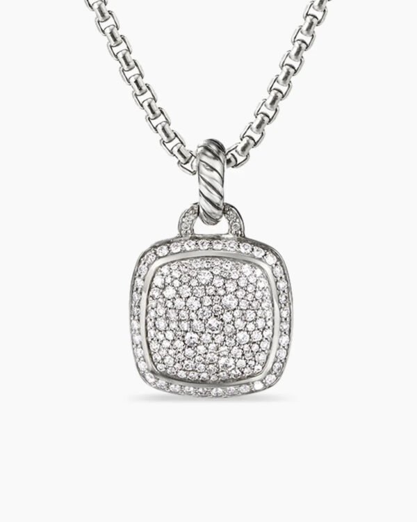 Albion&reg; Pendant Sterling Silver with Pave Diamonds, 14mm