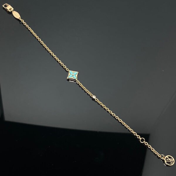 CBAB2FB4-7B5E-7FCE-4074-4A1BE09821D9.jpg Color Blossom BB Star Bracelet, Yellow Gold, Amazonite and Diamond - White gold