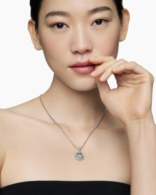 CBDCD29C-1C99-F4A9-C9E3-BF430E427D78.jpg Initial Charm Necklace Sterling Silver with Diamond W