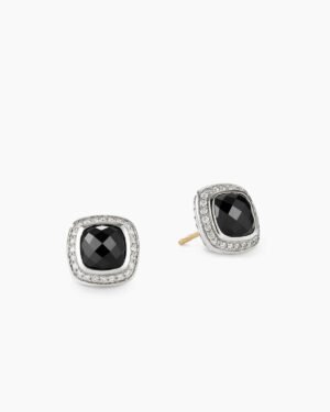 CCDFE344-3733-3B6A-49AB-DDB6F07D7905.jpg Albion® Stud Earrings Sterling Silver with Black Onyx and Diamonds, 7mm