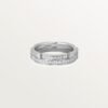 MAILLON PANTH&Egrave;RE THIN WEDDING BAND, 2 HALF DIAMOND-PAVED ROWS