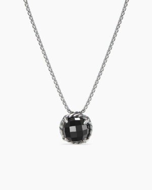 CD810BD5-469C-E694-A0B8-A957AF7FF98D.jpg Petite Chatelaine Necklace Sterling Silver with Black Onyx, 10mm