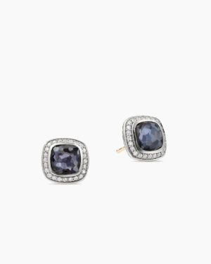 CF3A8F85-9622-EBF0-29D0-02E98082AADC.jpg Albion® Stud Earrings Sterling Silver with Black Orchid and Diamonds, 7mm
