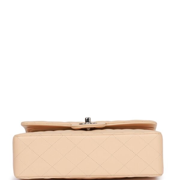 D2316571-627A-60F8-BB85-209BB79FB60E.jpg Small Classic Double Flap Beige Lambskin Silver Hardware