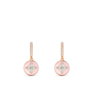 D981134A-3FFF-EAAC-E763-B9605FBAB1F6.png B Blossom Earrings, Pink Gold, White Gold, Pink Opal And Diamonds