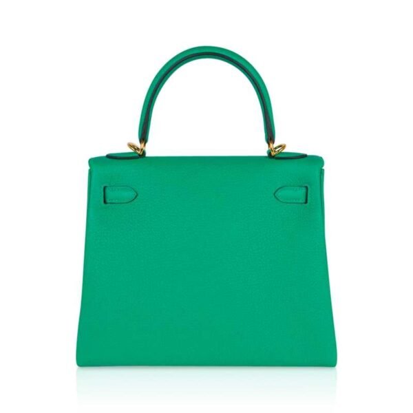 Kelly Retourne 25 Bag Menthe Togo Gold Hardware New w/Box