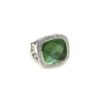 Albion&reg; Ring Sterling Silver with Prasiolite and Diamonds, 14mm