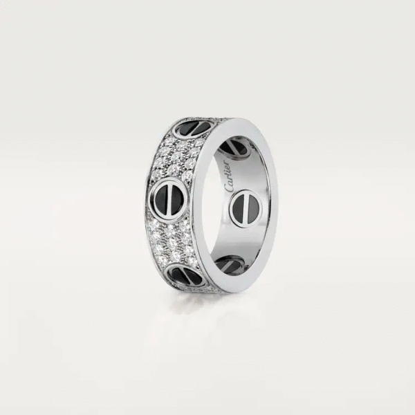 LOVE RING, DIAMOND-PAVED, CERAMIC