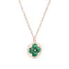 Color Blossom XL Medallion, Pink Gold, Malachite and Diamond