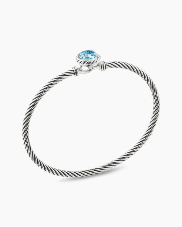 E23B0059-3E35-A07B-54C4-FFC11537C4EE.jpg Petite Chatelaine Bracelet Sterling Silver with Blue Topaz, 3mm - 17cm