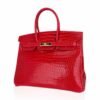 Birkin 35 Bag Braise Porosus Crocodile with Gold Hardware