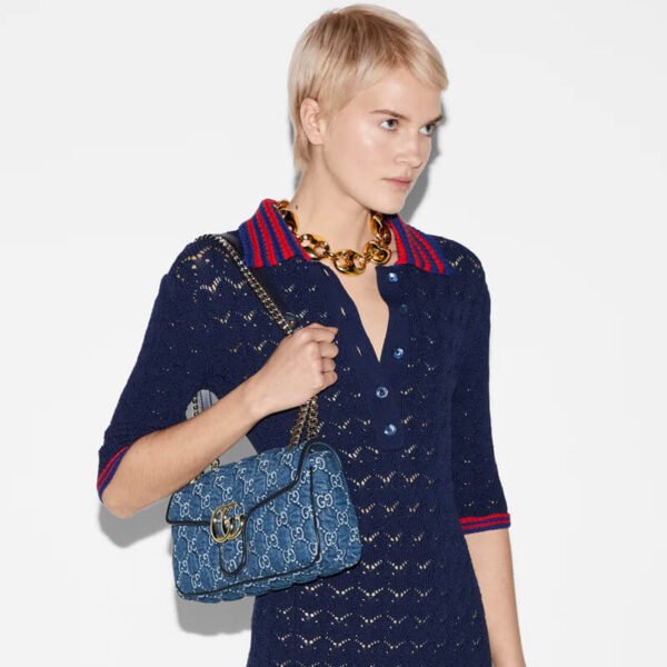 Gucci marmont 26 cm blue denim