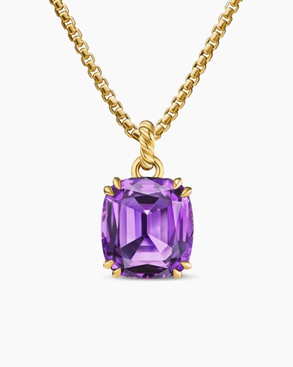 Marbella Pendant 18K Yellow Gold with Amethyst, 22mm
