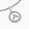 E9DC2318-DA47-BCBB-0F97-5028CD07D3AF.jpg Initial Charm Necklace Sterling Silver with Diamond A