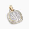 Albion&reg; Pendant 18K Yellow Gold with Pave Diamonds, 14mm