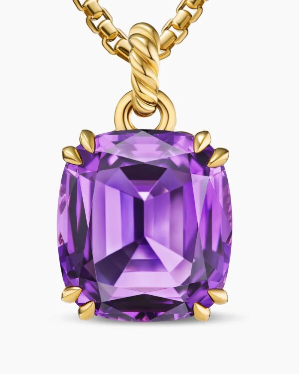 Marbella Pendant 18K Yellow Gold with Amethyst, 22mm