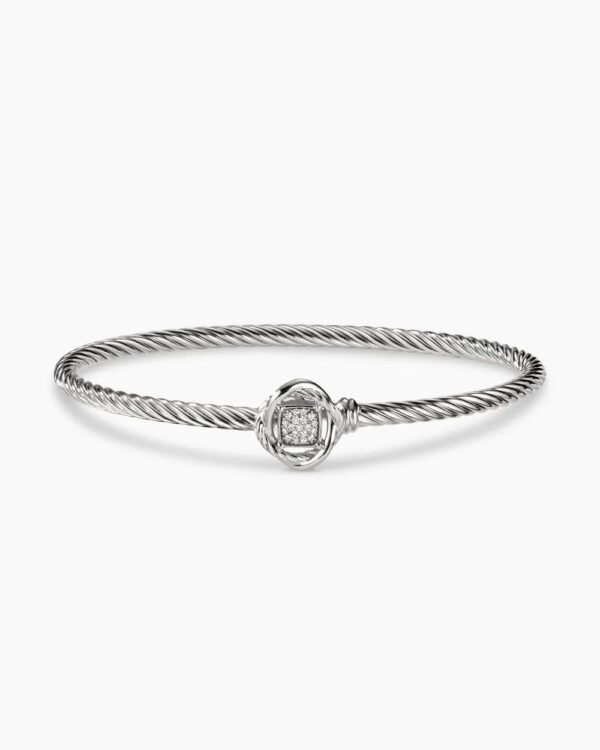 EC61E649-61B0-718A-234F-3B62FA78075D.jpg Infinity Bracelet Sterling Silver with Diamonds, 3mm - 17cm