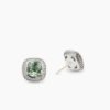Albion&reg; Stud Earrings Sterling Silver with Prasiolite and Diamonds, 7mm