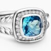 EDB6BE78-6231-5465-AA9E-CFACE167C1BC.jpg Petite Albion® Ring Sterling Silver with Blue Topaz and Diamonds - 6