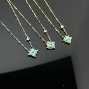 EE9DCD91-6D1B-0378-635F-C02EB0628ABE.jpg Color Blossom BB Star Pendant, Yellow Gold, Amazonite and Diamond - White gold