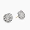 F04F209F-9B0E-73AC-7F59-76939BE1687B.jpg Infinity Stud Earrings Sterling Silver with Diamonds, 13mm