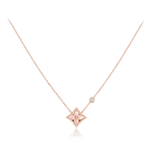 Color Blossom BB Star Pendant, Pink gold, Pink Mother-of-Pearl and diamond