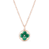 Color Blossom XL Medallion, Pink Gold, Malachite and Diamond
