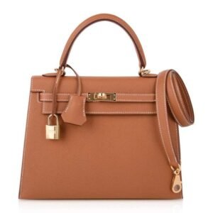 F3EE409F-3490-9E0C-8A83-D33A36054213.jpg Kelly 25 Sellier Bag Gold Epsom Leather with Gold Hardware