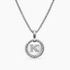F478D5DA-1E80-894F-2314-C10AD91E29D6.jpg Initial Charm Necklace Sterling Silver with Diamond K